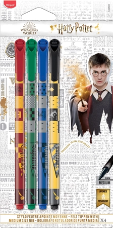 Een maped viltstift harry potter 4 stuks blister koop je bij NiceSupplies.nl