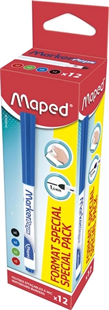 Een maped whiteboard-marker marker'peps 12 stuks promo-pak koop je bij NiceSupplies.nl