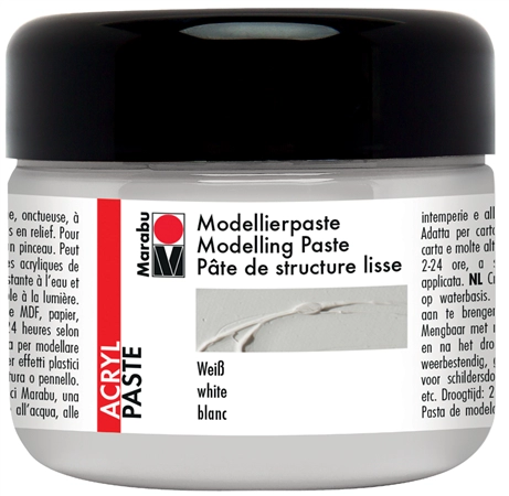 Een marabu acryl-boetseerpaste 225 ml wit koop je bij NiceSupplies.nl