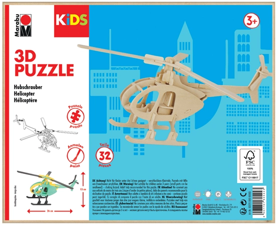 Een marabu kids 3d puzzle hubschrauber 32 delen koop je bij NiceSupplies.nl