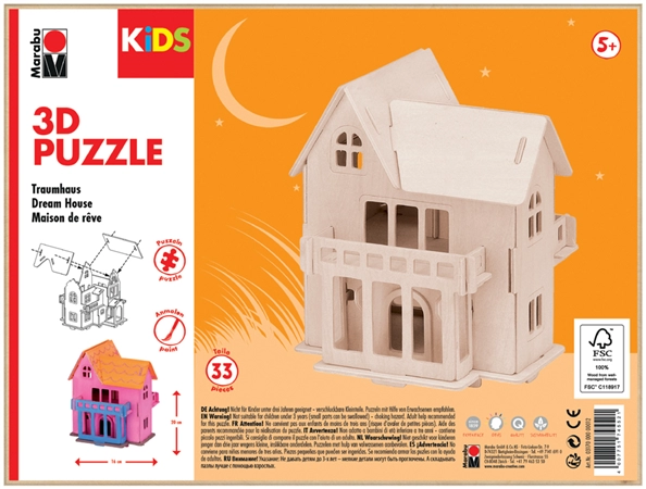 Een marabu kids 3d puzzle traumhuis 33 delen koop je bij NiceSupplies.nl