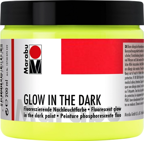 Een marabu lichtgevende verf glow in the dark naleucht-geel koop je bij NiceSupplies.nl