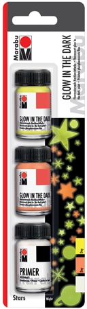 Een marabu lichtgevende verf glow in the dark stars koop je bij NiceSupplies.nl