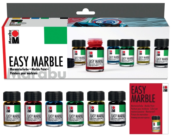 Een marabu marmer effect verf easy marble starter set koop je bij NiceSupplies.nl