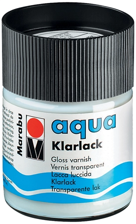 Een marabu transparantlak aqua hoog glanzend 50 ml in glas koop je bij NiceSupplies.nl