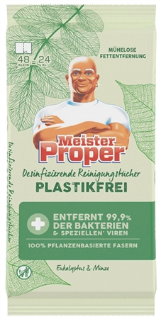 Een meister proper reinigingsdoekjes antibakteriall plastikfrei koop je bij NiceSupplies.nl