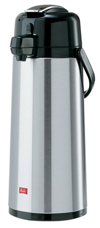 Een melitta pomp-thermoskan 2-2 liter zilver-zwart koop je bij NiceSupplies.nl