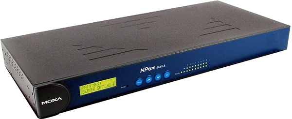 Een moxa 19inch industrial ethernet serial device server 16 poort koop je bij NiceSupplies.nl