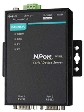 Een moxa serial device server 2 port rs-232 nport-5210a koop je bij NiceSupplies.nl