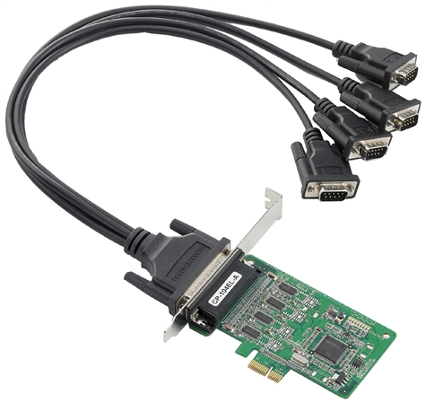 Een moxa serielle rs-232 pci-express kaart 4x9 pol sub-d koop je bij NiceSupplies.nl