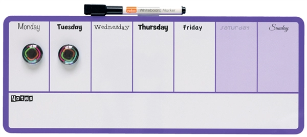 Een nobo weekplanner (b)360x(h)140 mm violet koop je bij NiceSupplies.nl