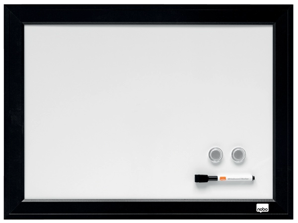 Een nobo whiteboard (b)585x(h)430 mm kunststofrahmen koop je bij NiceSupplies.nl