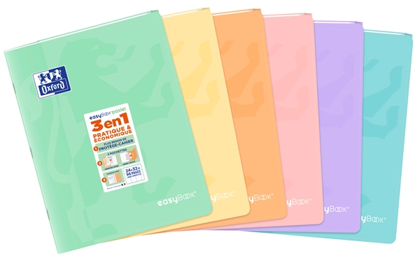 Een oxford schrift piqûre easybook pastel 240x320 mm assorti koop je bij NiceSupplies.nl