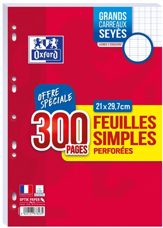 Een oxford vel simples perforatie a4 seyes offre speciaal koop je bij NiceSupplies.nl