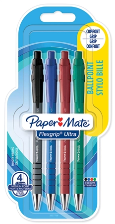 Een papermate balpen flexgrip ultra 2stuks blister koop je bij NiceSupplies.nl