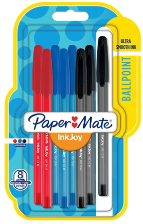 Een papermate balpen inkjoy 100 8 stuks blister koop je bij NiceSupplies.nl