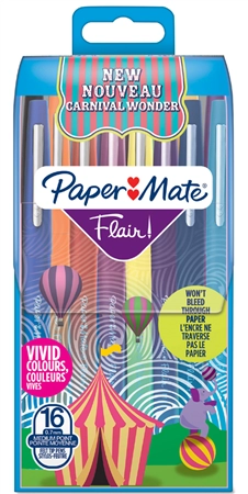 Een papermate viltstift flair carnival 16 stuks etui koop je bij NiceSupplies.nl