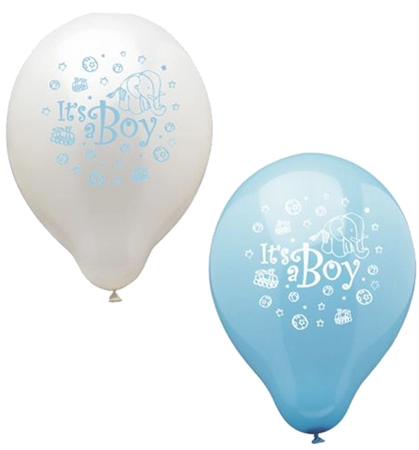 Een papstar ballonnen its a boy blauw wit assorti koop je bij NiceSupplies.nl