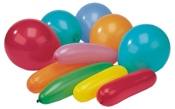 Een papstar ballonnen kleuren en vormen assorti koop je bij NiceSupplies.nl