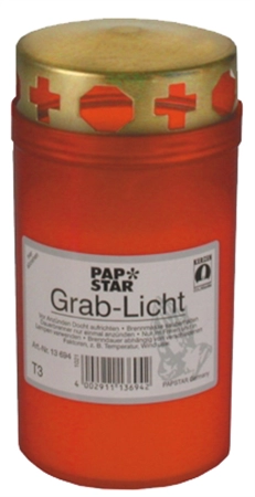 Een papstar grablicht t3 diameter 64mm rood koop je bij NiceSupplies.nl