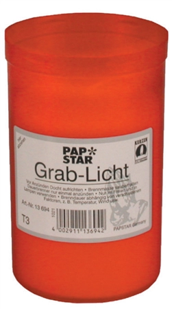 Een papstar grablicht t3 diameter 64mm rood koop je bij NiceSupplies.nl