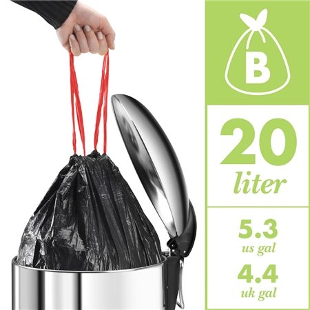 Een papstar vuilniszakken hdpe 20 liter transparant koop je bij NiceSupplies.nl