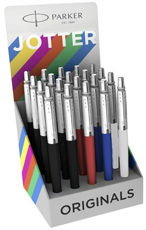 Een parker balpen met drukknop jotter classic-20 stuks display koop je bij NiceSupplies.nl