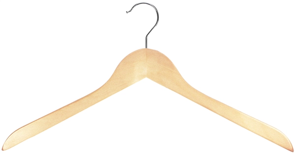 Een peggy perfect houten klerenhanger zonder steg naturel koop je bij NiceSupplies.nl