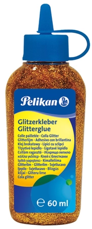 Een pelikan glitterlijm blauw 60 ml koop je bij NiceSupplies.nl