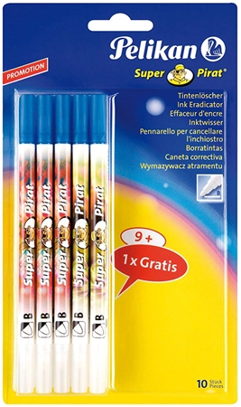 Een pelikan inktkiller super piraat 850b 10 stuks blisterkaart koop je bij NiceSupplies.nl