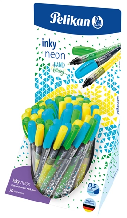 Een pelikan tintenschrijver inky 273 neon in display koop je bij NiceSupplies.nl