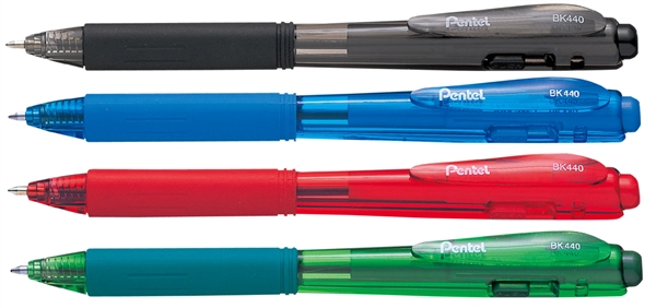 Een pentel balpen met drukknop wow bk440 groen koop je bij NiceSupplies.nl