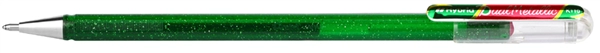 Een pentel gel-rollerpen hybrid dual metallic glitter groen koop je bij NiceSupplies.nl