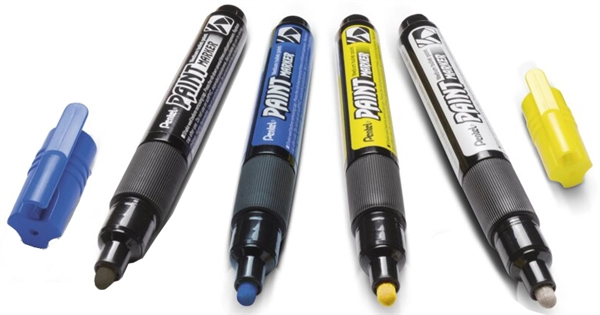 Een pentel lakmarker paint marker mmp20 4 stuks etui assorti koop je bij NiceSupplies.nl