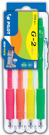 Een pilot gelpen g2 07 neon set2go 4 stuks etui koop je bij NiceSupplies.nl