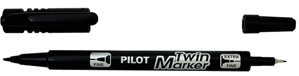 Een pilot permanent-marker twin marker extra fijn rood koop je bij NiceSupplies.nl