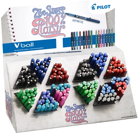 Een pilot rollerpen v-bal 05-07-10 180 stuks display koop je bij NiceSupplies.nl