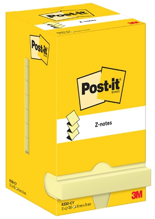 Een post-it z-notes zelfklevende notitie 127x76 mm geel koop je bij NiceSupplies.nl