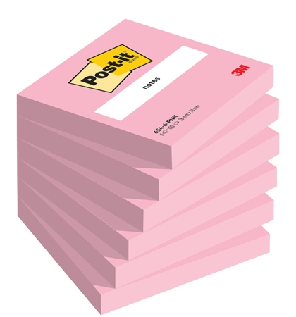 Een post-it zelfklevend notitieblok notes 76x76 mm flamingopink koop je bij NiceSupplies.nl