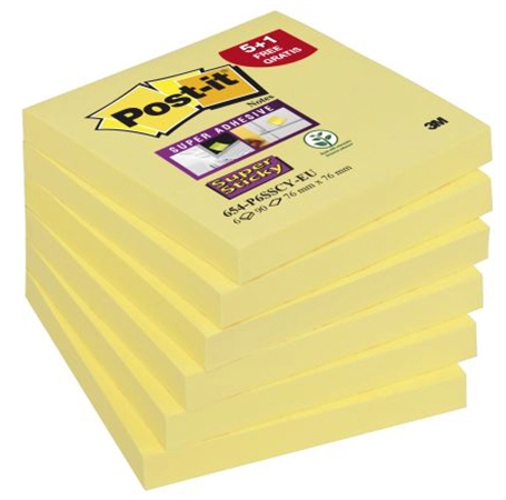 Een post-it zelfklevend notitieblok super sticky notes 47,6x47,6 mm 8+4 koop je bij NiceSupplies.nl