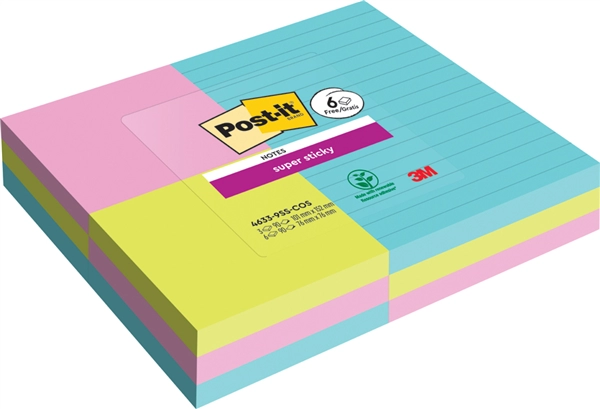 Een post-it zelfklevend notitieblok super sticky notes cosmic promopak koop je bij NiceSupplies.nl