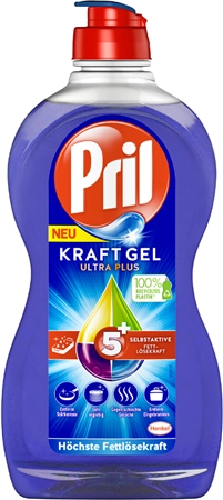 Een pril handafwasmiddel kraft gel ultra plus 450 ml fles koop je bij NiceSupplies.nl