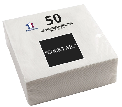 Een pronappe cocktail-servetten 200x200 mm grijs koop je bij NiceSupplies.nl