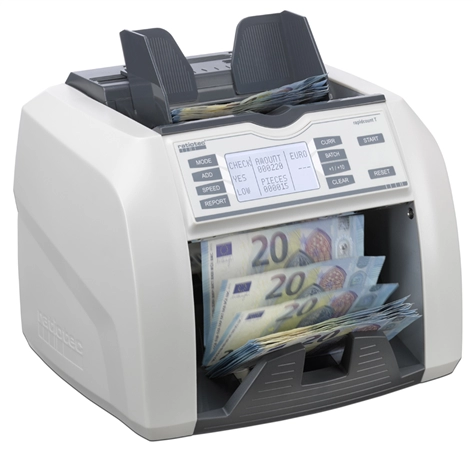 Een ratiotec geldtelmachine rapidcount t 200 grijs koop je bij NiceSupplies.nl