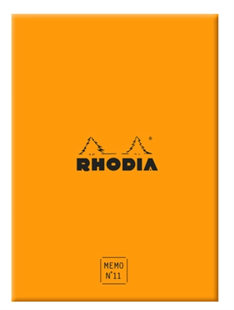 Een rhodia memoblok no. 11 85x115 mm geruit orange koop je bij NiceSupplies.nl