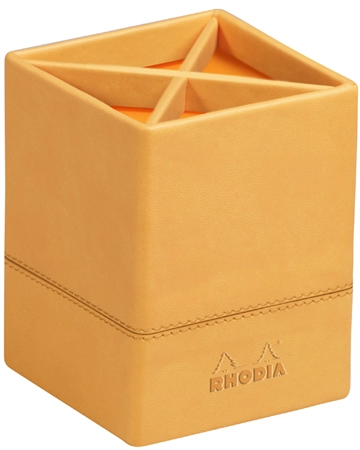 Een rhodia pennenkoker van kunstleder bronze koop je bij NiceSupplies.nl