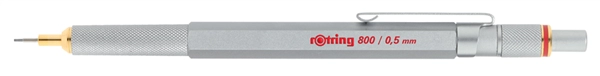 Een rotring vulpotlood 800 0-5mm zilver koop je bij NiceSupplies.nl