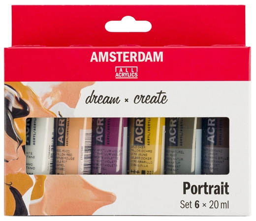 Een royal talens acrylverf amsterdam portrait 6x20 ml koop je bij NiceSupplies.nl