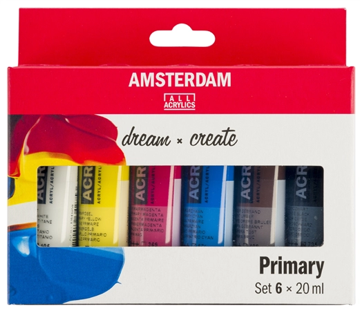 Een royal talens acrylverf amsterdam primary 6x20 ml koop je bij NiceSupplies.nl