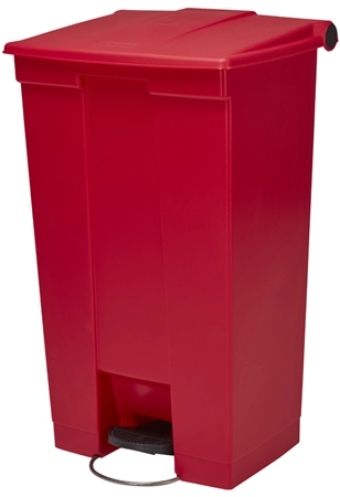 Een rubbermaid pedaalemmer legacy step-on 87 liter rood koop je bij NiceSupplies.nl